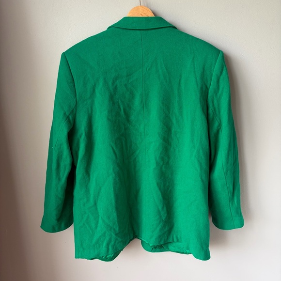 Vintage Alfred Dunner Women’s Wool Blazer Green Size 16 - Picture 4 of 15